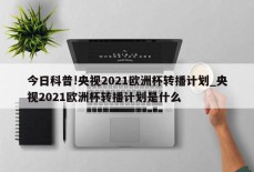 今日科普!央视2021欧洲杯转播计划_央视2021欧洲杯转播计划是什么