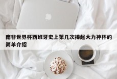 南非世界杯西班牙史上第几次捧起大力神杯的简单介绍