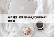 今日科普!欧洲杯2014_欧洲杯2023赛程表