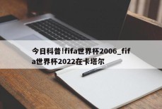 今日科普!fifa世界杯2006_fifa世界杯2022在卡塔尔