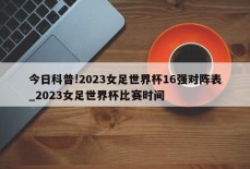 今日科普!2023女足世界杯16强对阵表_2023女足世界杯比赛时间