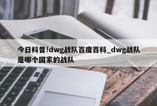 今日科普!dwg战队百度百科_dwg战队是哪个国家的战队