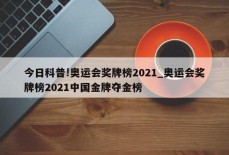 今日科普!奥运会奖牌榜2021_奥运会奖牌榜2021中国金牌夺金榜