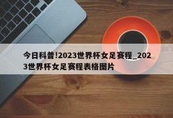 今日科普!2023世界杯女足赛程_2023世界杯女足赛程表格图片