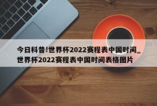 今日科普!世界杯2022赛程表中国时间_世界杯2022赛程表中国时间表格图片