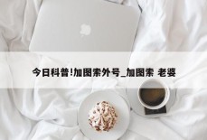 今日科普!加图索外号_加图索 老婆