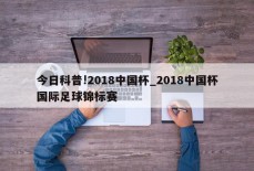 今日科普!2018中国杯_2018中国杯国际足球锦标赛