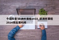 今日科普!欧洲杯赛程2018_欧洲杯赛程2024预选赛时间