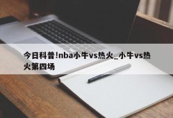 今日科普!nba小牛vs热火_小牛vs热火第四场