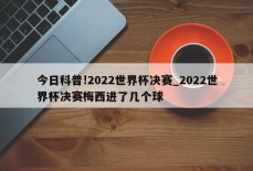 今日科普!2022世界杯决赛_2022世界杯决赛梅西进了几个球