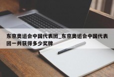 东京奥运会中国代表团_东京奥运会中国代表团一共获得多少奖牌