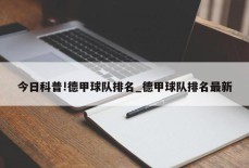 今日科普!德甲球队排名_德甲球队排名最新