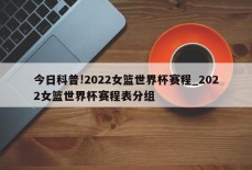 今日科普!2022女篮世界杯赛程_2022女篮世界杯赛程表分组