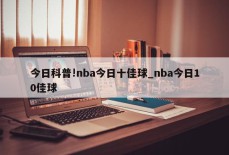 今日科普!nba今日十佳球_nba今日10佳球