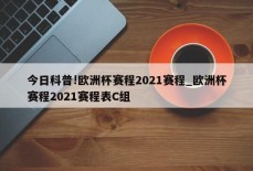 今日科普!欧洲杯赛程2021赛程_欧洲杯赛程2021赛程表C组